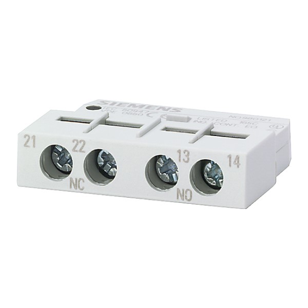 Bloque contactos aux. transversal 1 NA+1 NC para Guardamotor tamaño S00...S3
ALTERNATIVA 100% COMPATIBLE PARA EL 3RV1901-1E Bloque contactos aux. transversal 1 NA+1 NC para Guardamotor tamaño S00...S3
ALTERNATIVA 100% COMPATIBLE PARA EL 3RV1901-1E