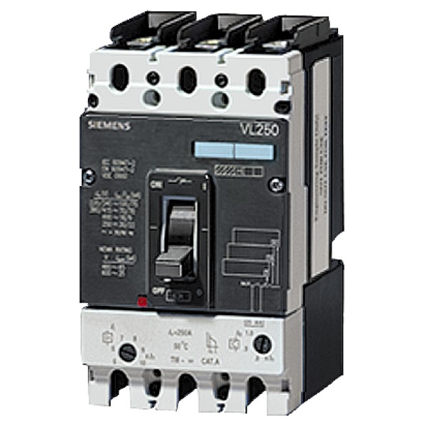 INTERRUPTOR AUTOMATICO VL 250N, PODER DE CORTE ESTANDAR ICU= 55 kA / 415 V AC, 3 POLOS, PROT. DISTRIBUCION, DISP. SOBREINTENSIDAD TM, LI, IN= 200 A, IR= 160-200 A PROT. SOBREC., II= 1000-2000 A PROT. CORTOC. INTERRUPTOR AUTOMATICO VL 250N, PODER DE CORTE ESTANDAR ICU= 55 kA / 415 V AC, 3 POLOS, PROT. DISTRIBUCION, DISP. SOBREINTENSIDAD TM, LI, IN= 200 A, IR= 160-200 A PROT. SOBREC., II= 1000-2000 A PROT. CORTOC.