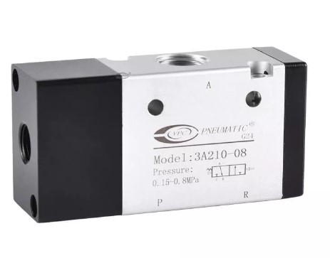 VALVULA NEUMATICA 3/2 1/4 CONTROL SIMPLE PRESION DE TRABAJO 8BAR/0.8MPA/116PSI
