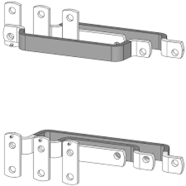Juego de barras de conexión para combinaciones para inversión 3RT1.7 por el lado de alimentación y de salida permutación de fases en el lado de salida Contactor con conexión de barra (sin borne de caja)