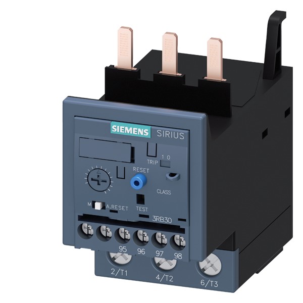 Relé de sobrecarga 12,5...50 A electrónico para protección de motores tamaño S2 clase 10E para montar en contactor Circuito principal: atornillable circuito auxiliar: atornillable Rearme manual/automático