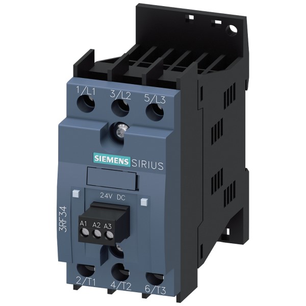 Contactor estático trifásico 3RF3 AC 53 / 38 A / 40 °C 48-480 V / DC 24 V circuito inversor de conmutación instantánea borne de tornillo
