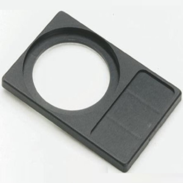 Portaplaquitas programa redondo negro para plaquita de identificación para pegar 125 mm × 27 mm