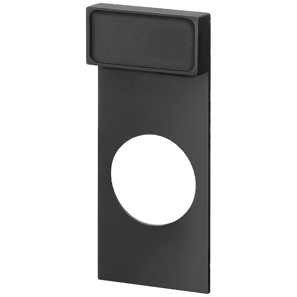 PORTAPLAQUITAS PARA PULSADOR DOBLE NEGRO PARA PLAQUITA DE IDENTIFICACIÓN PARA PEGAR 125MM X 27MM
