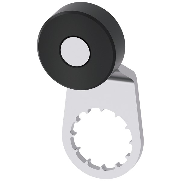 Palanca de rodillo para interruptor de posición 3SE51 Palanca metálica forma A 27 mm de longitud Escalón 9 mm con rodillo de plástico de 19 mm según DIN EN 50041