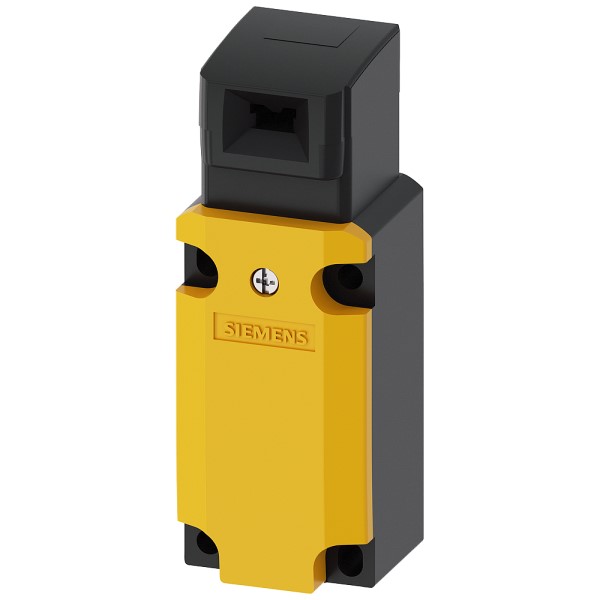 interruptor de posición de seguridad con actuador separado caja metálica 40 mm Conexión del aparato 1x (M20 x 15) contactos de acción normal 1NA/2NC 5 sentidos de ataque el correspondiente actuador separado 3SE5000-0AV0. debe pedirse por separado
INCLUYE ACTUADOR 3SE5 000-0AV01