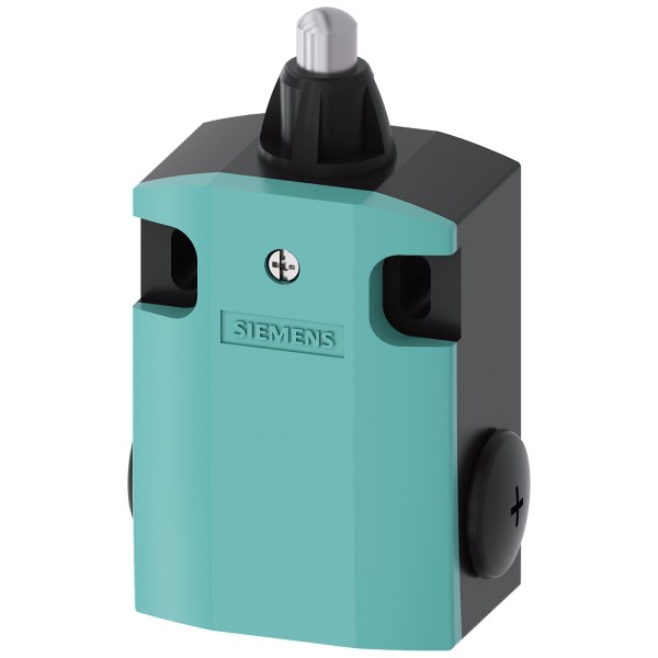 Interruptor de posición Caja metálica 56 mm de ancho Conexión del aparato 3x (M20x 15) 1NA/1NC contactos de acción brusca vástago reforzado con 3 mm de sobrecarrera de acero inox.