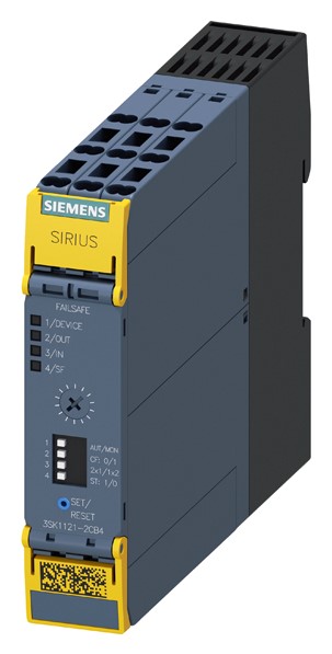 RELÉ DE SEGURIDAD SIRIUS SERIE AVANZADA RANGO 0.05-3S, 24 VCC, 2 CONT INSTANTANEOS, 2 CONT RETARDADOS, TERMINAL CON RESORTE.