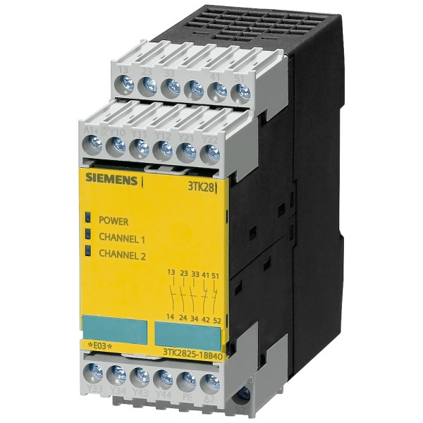 Módulo de seguridad SIRIUS con circuitos de habilitación de relé (FK) DC 24 V 45 mm borne de tornillo FK instantáneo: 3 NA FK retardado: 0 NA MK: 2 NC ARRANQUE automático/vigilado aparato base máximo alcanzado SIL: 3 PL: E