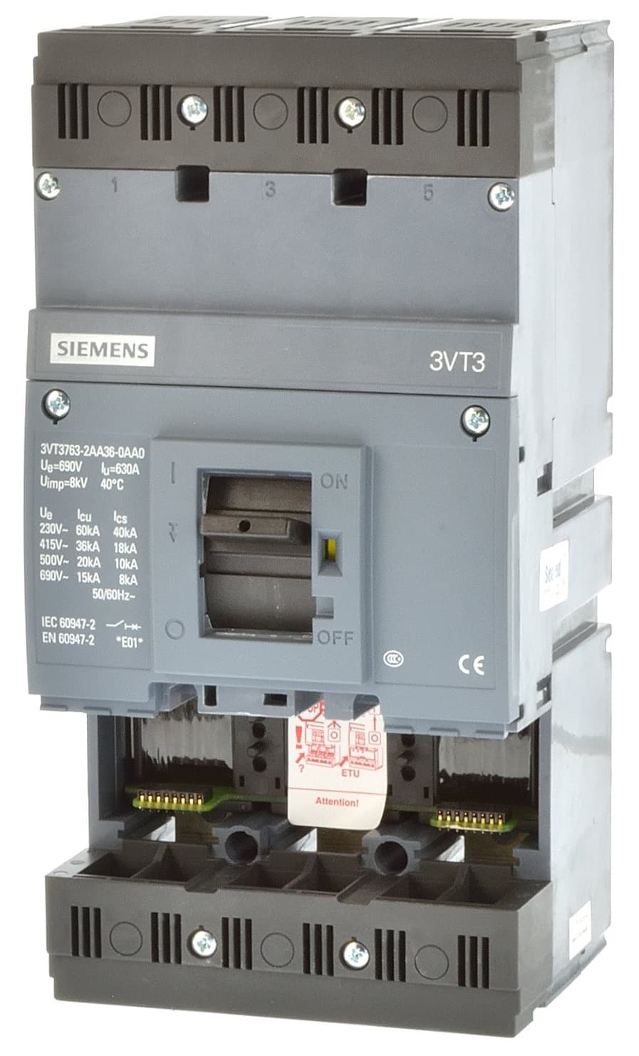 INTERRUPTOR 630A 60//35/20KA SIN UNIDAD DE DISPARO MOD: (3VT3763-2AA36-0AA0)