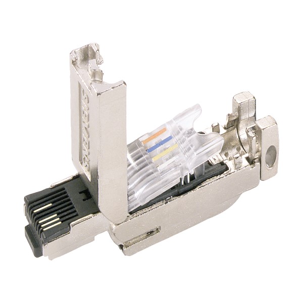 SIMATIC NET IE FC RJ45 PLUG 180 RJ45 CONECTOR CON CAJA DE METAL ROBUST. Y TECNOLOGIA DE CONEXION FC, SALIDA CABLE 180 GRADOS, 1 PAQUETE = 1 UNIDAD