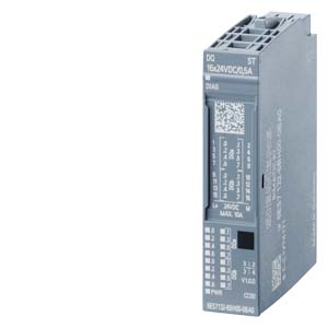 SIMATIC ET 200SP módulo de salidas digitales DQ 16x 24VDC/05A Standard Source Output (PNPmaniobra p) embalaje 1 pieza apto para tipo de UB A0 código de color CC00 salida valor sustitutivo diagnóstico de módulo para: cortocircuito a L+ y M rotura hilo tensión de alimentación