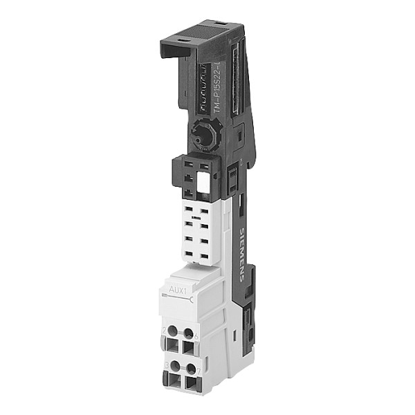 SIMATIC DP TM TM-P15C23-A1 para ET 200S para módulos de potencia 15 mm de ancho bornes de resorte (Cage Clamp) 2x 3 conexiones por bornes con acceso a AUX1 por bornes AUX1 ininterrumpida
