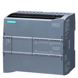 SIMATIC S7- 1200, CPU 1214C, CPU COMPACTA, AC/ DC/ RELE, ONBOARD I/ O: 14 DI 24 V DC; 10 DO RELE 0, 5 A; 2 AI 0 - 10V DC, AC 85 - 264 V AC @ 47 - 63 HZ, MEMORIA DE PROGRAMA/ DATOS 50 kB
