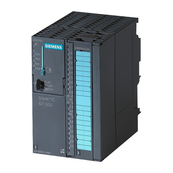 SIMATIC S7-300 CPU 312C CPU compacta con MPI 10 DI/6 DO 2 contadores rápidos (10 kHz) alimentación de DC 24V integrada memoria de trabajo de 32 kbytes conector frontal (1 x 40 polos) y Se necesita Micro Memory Card