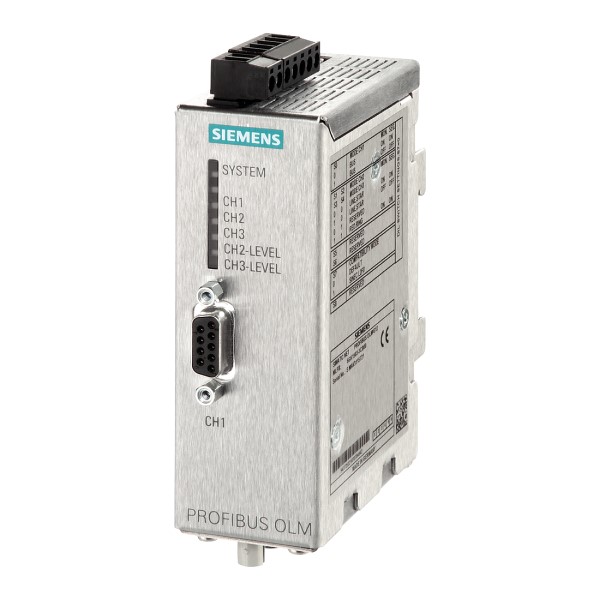 PROFIBUS OLM/G11 V4.0 Optical Link Module con 1 interfaz RS-485 y 1 interfaz de FO de vidrio (2 conectores hembra BFOC) con contacto de señalización y salida de medida