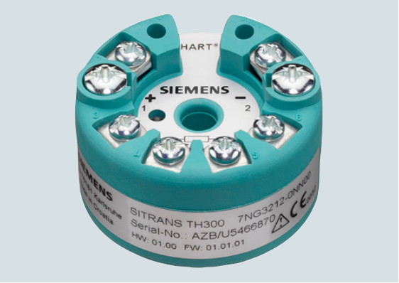 Convertidor de temperatura SITRANS TH300 para montar en el cabezal tipo B (DIN 43729) Conexión a dos hilos 4...20 mA conectividad con HART con aislamiento galvánico Sin protección contra explosiones . .