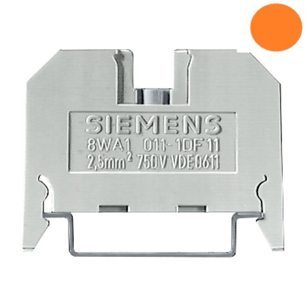 Borne de paso termoplástico Borne de tornillo en ambos lados borne sencillo naranja 6mm tam. 25