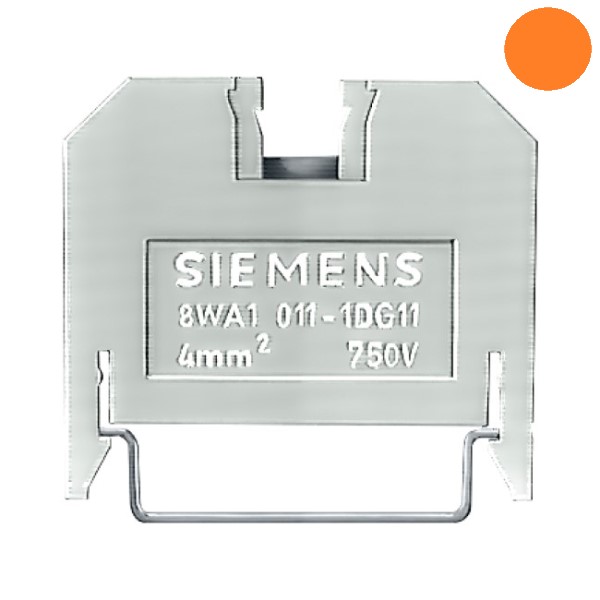 Borne de paso termoplástico Borne de tornillo en ambos lados borne sencillo naranja 65 mm tam. 4