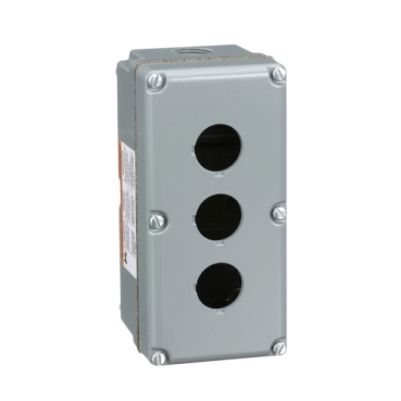 CAJA METÁLICA PARA PULSADORES Y PILOTOS 30MM, 3 HUECOS