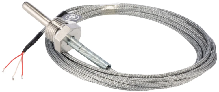PT100 3 HILOS 8MM X 50MM C/CABLE 2000MM ROSCA 1/2 DESDE -50º HASTA 250º