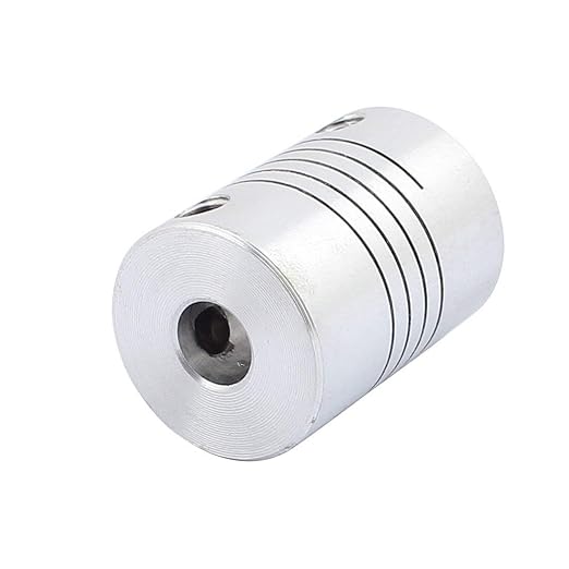 ACOPLE FLEXIBLE PARA EJE 6mm A 8 MM DE ALUMINIO 25mm LARGO 19mm DIAMETRO