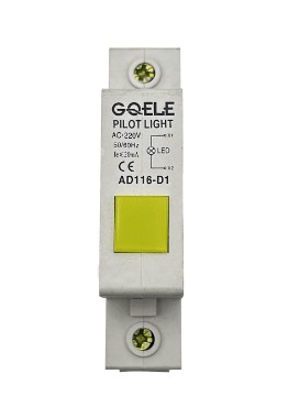 LUZ PILOTO PARA RIEL DIN AMARILLO 220VAC/DC