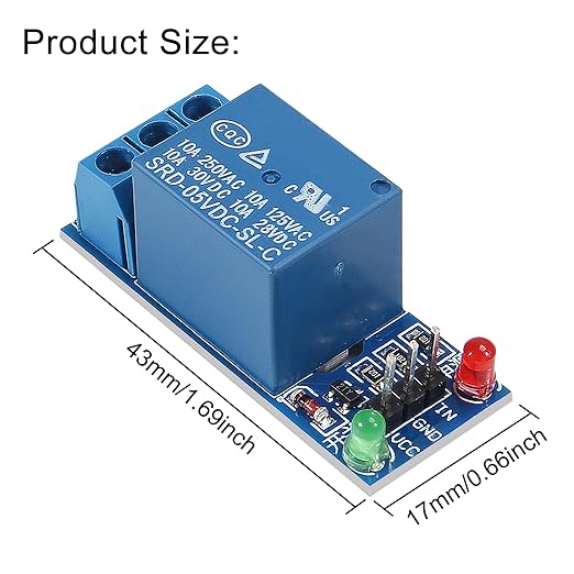 RELE BOBINA 5VDC SALIDA 10 AMP