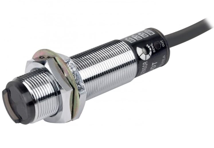 SENSOR FOTOELECTRICO DIFUSO METAL M18/100MM/3H/12-24VDC/PNP/NO 200mA STD C/CABLE IP66 C/LED LIGHT-DA