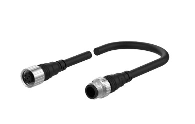 CABLE C/CONECTOR RECTO M12 HEMBRA/MACHO P/ SENSORES DC 5 HILOS LARGO:3 MTS