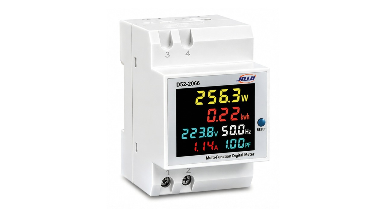 MEDIDOR DIGITAL MULTIFUNCION 40-450VAC 0-100A 45-65Hz 54x80x64 MONTAJE EN RIEL