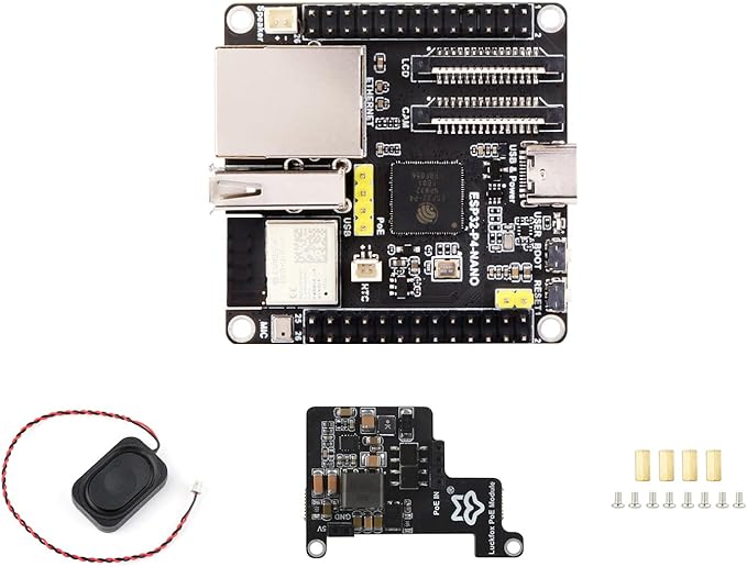 ESP32-P4 con procesadores RISC-V de doble núcleo compatible con Wi-Fi 6 y Bluetooth 5/BLE, con módulo PoE 