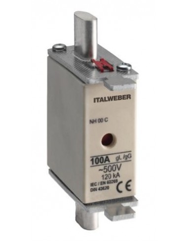 FUSIBLE TAMAÑO NH00C 100A 500V CURVA aM 100KA