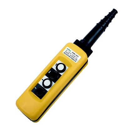 CAJA PLASTICA COLGANTE 4 PULSADORES C/ NA POR DIRECCION 500V 5AMP