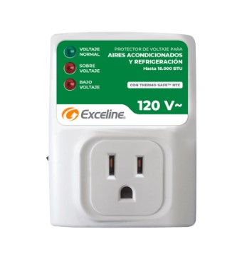 PROTECTOR 120V ENCHUFABLE P/AIRES ACONDICIONADOS Y REFRIGERADORES ALTO Y BAJO VOLTAJE HASTA 18000BTU