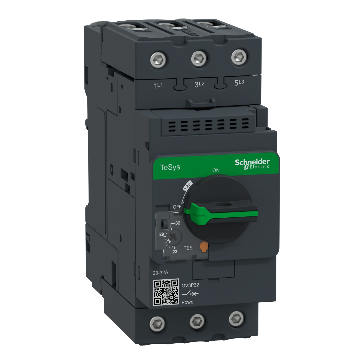 GUARDAMOTOR MAGNETOTÉRMICO 23-32A, 100 KA EN 440VCA, ACCIONADO POR MANDO GIRATORIO