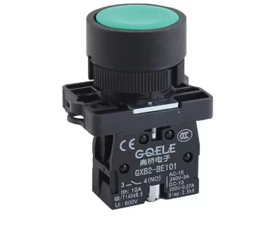 PULSADOR RASANTE PLASTICO 22MM VERDE 1NA