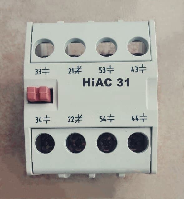 BLOQUE DE CONTACTOS AUXILIAR FRONTAL 3NA+1NC RELE HMX-HMT