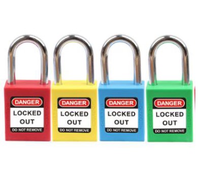 CANDADO DE SEGURIDAD CON LLAVE ARO DE ACERO 38MM LARGO 6MM  DIAM VERDE 