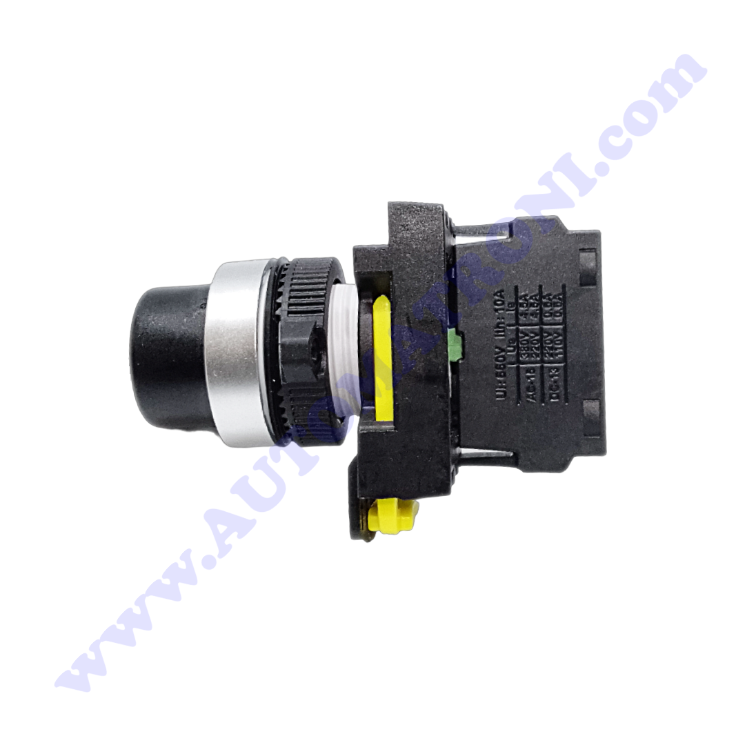 SELECTOR PLASTICO 2 POSIC 22MM 1NA C/LLAVE BISEL METALICO