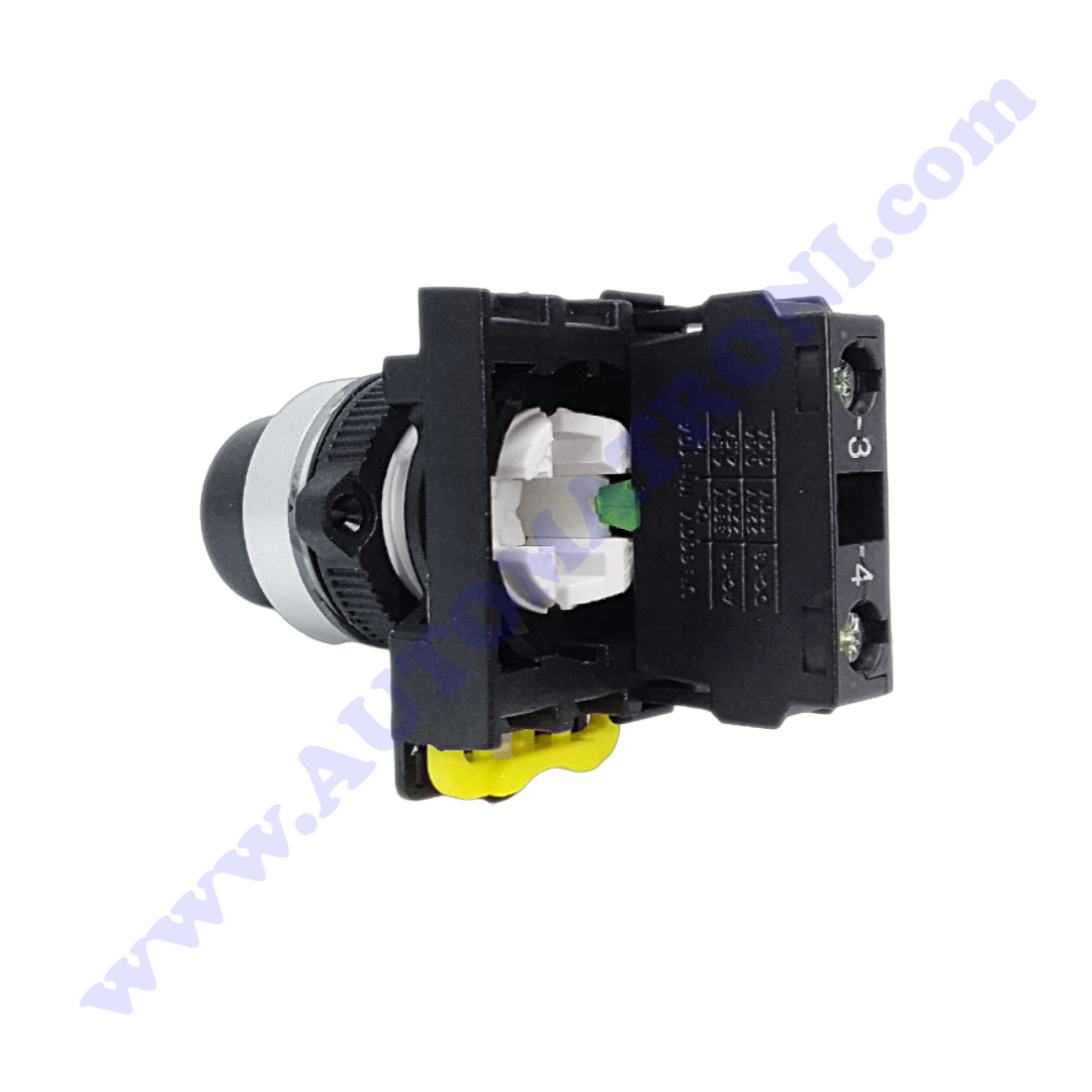 SELECTOR PLASTICO 2 POSIC 22MM 1NA C/LLAVE BISEL METALICO