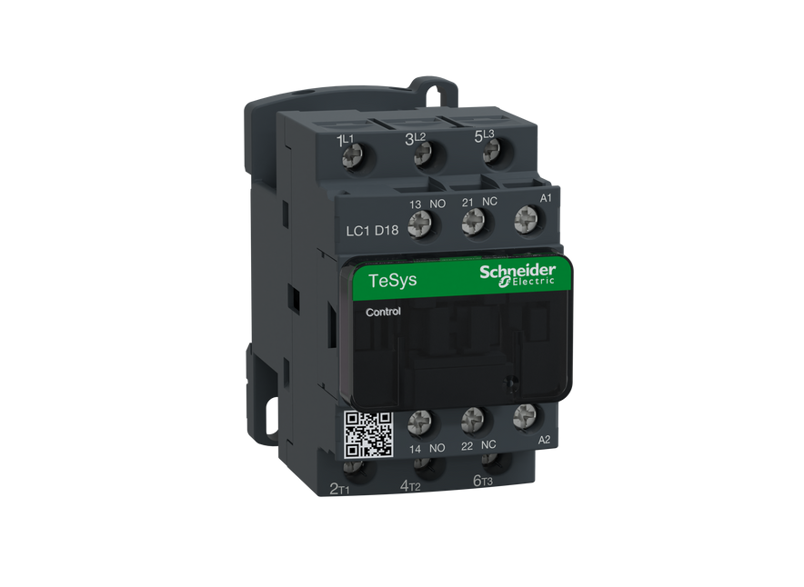 CONTACTOR 3 POLOS, CATEGORÍA AC3, 18A 1NA+1NC, 440VCA