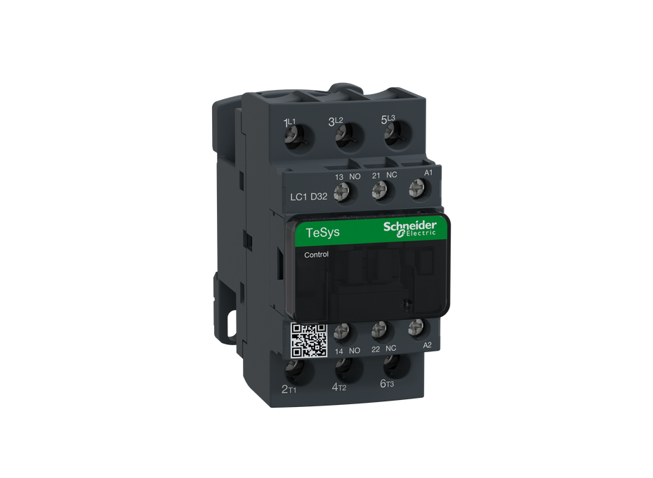 CONTACTOR 3 POLOS, CATEGORÍA AC3, 32A 1NA+1NC, 24VCA