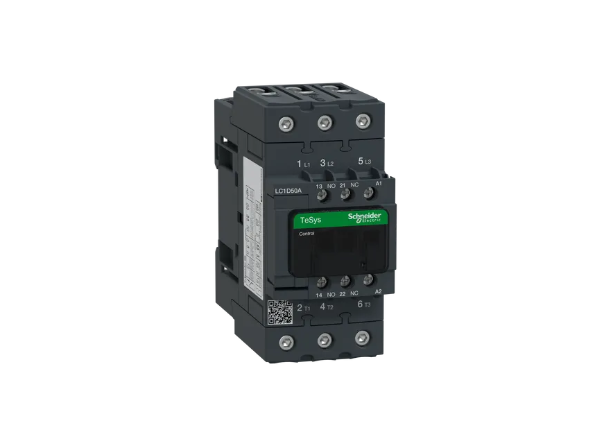CONTACTOR 3 POLOS CON TERMINALES, 50A, 24VAC