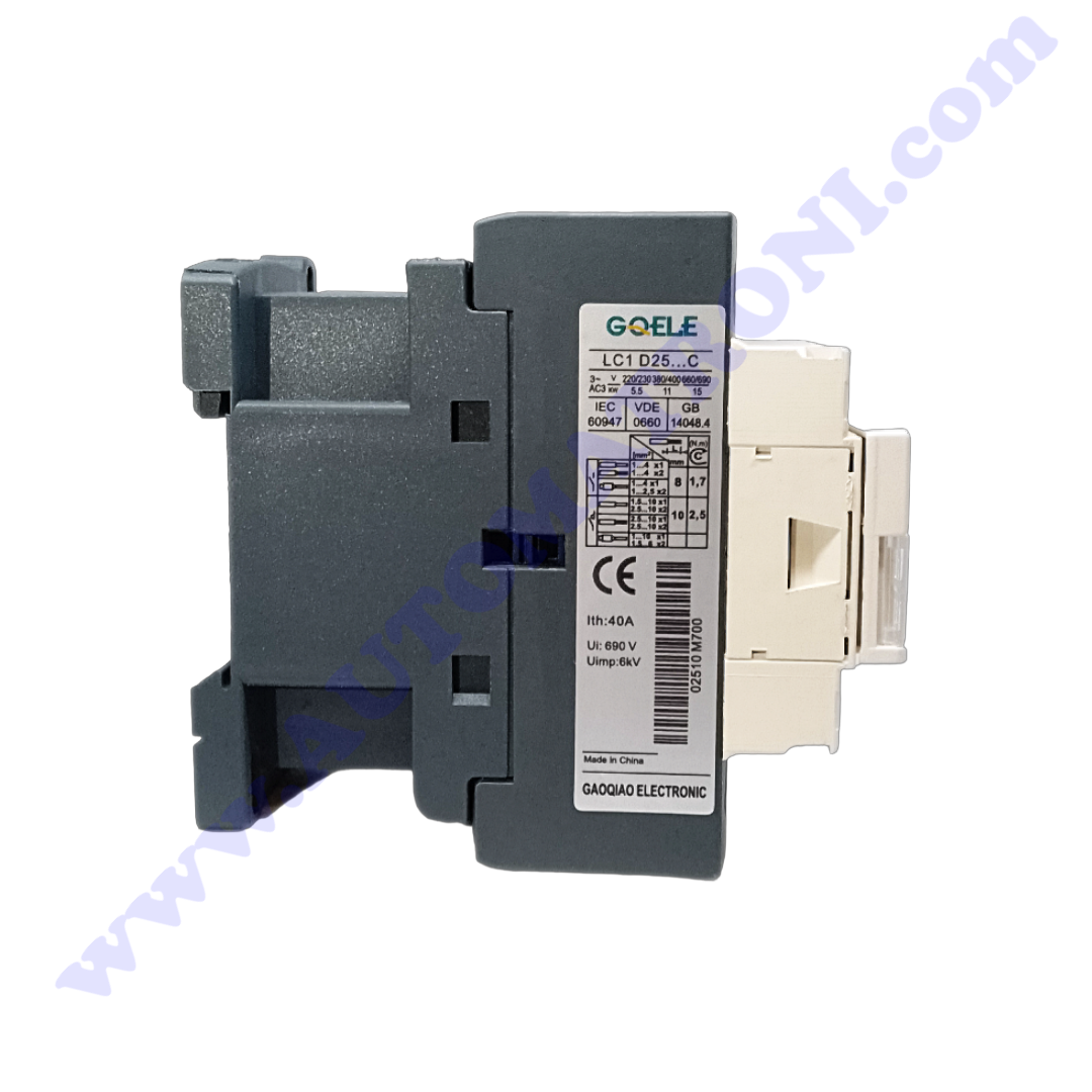 CONTACTOR SERIE DN 25 AMP 24VAC