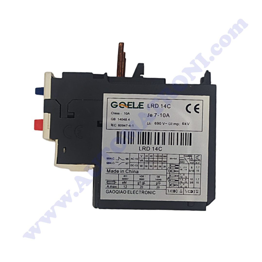 RELE TERMICO 7,0-10A PARA ASOCIAR CON CONTACTORES LC1DN09...38