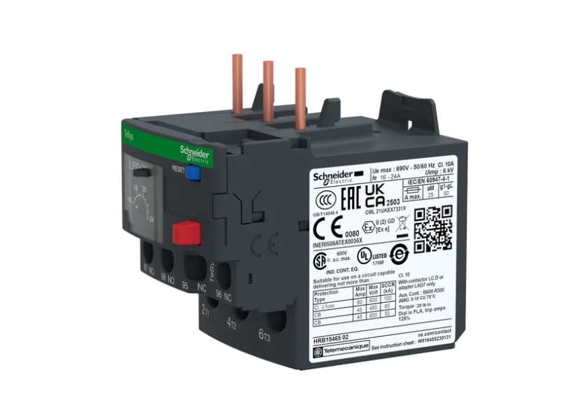 RELE TERMICO 16-24A PARA ASOCIAR CON CONTACTORES LC1D25...38