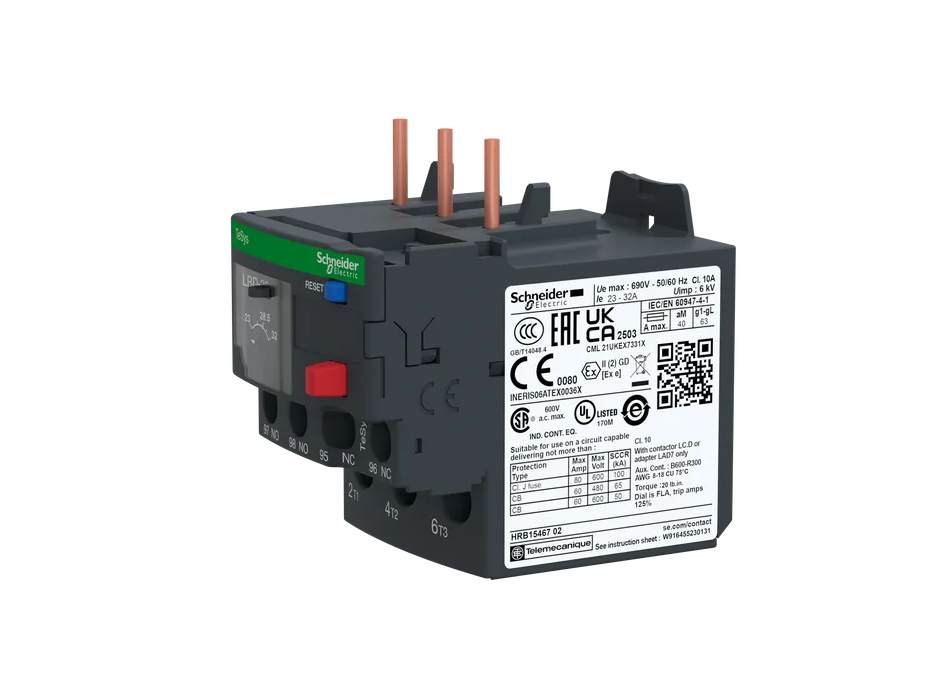 RELE TERMICO 23-32A. PARA ASOCIAR CON CONTACTORES LC1D25...38