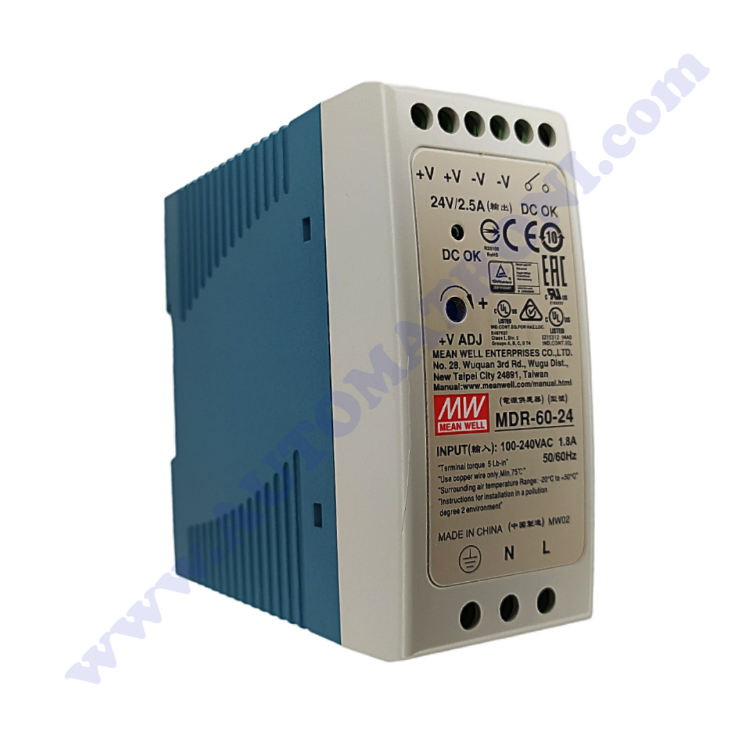 FUENTE ALIMENTACION CONMUTADA SALIDA 24VDC/ 2,5A ENTRADA 100--240 VAC