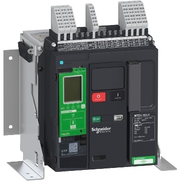 Interruptor MASTERPACT MTZ1 H3 Ext 3P 1000A 66kA - 440Vac, Micrologic 2.0X. Mando motor, Bob apertura(MX) y Bob cierre(XF) en 100/130VAC/DC